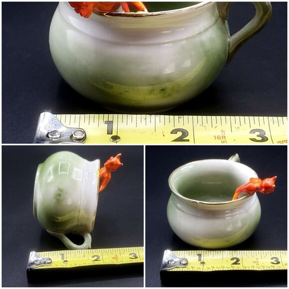 Victorian Fairing Red Devil in Cup Miniature Porcelain Carnival Prize 1890s - Picture 9 of 9